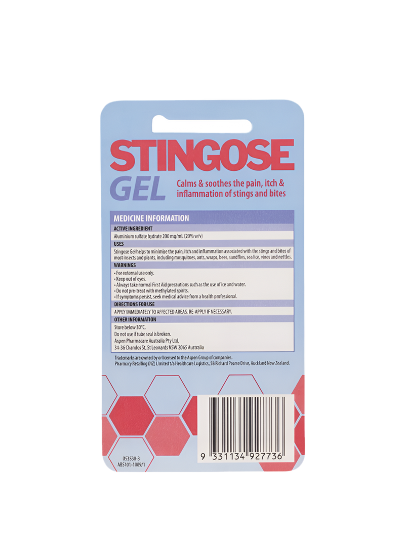 Stingose Antiseptic Gel Tube 25g