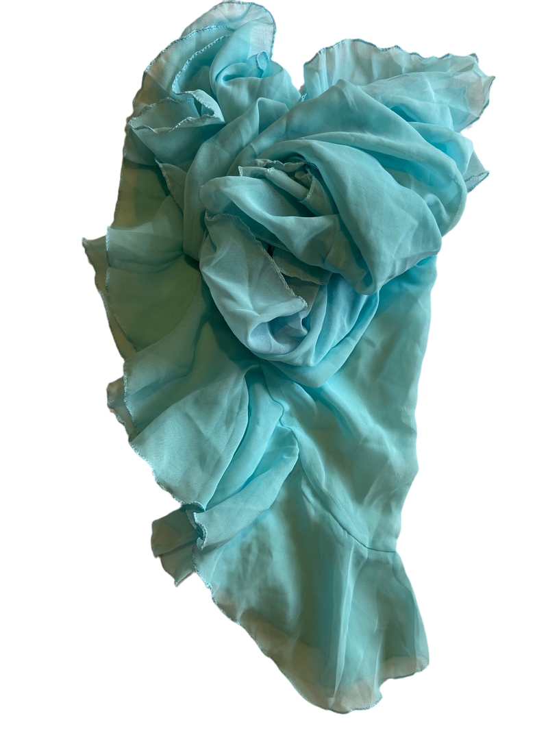 Women's Gauze Scarves, Summer Sun Protection, Breathable Shawls, Retro Coarse Raw Edge Silk Scarves