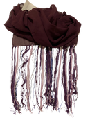 Women's Gauze Scarves, Summer Sun Protection, Breathable Shawls, Retro Coarse Raw Edge Silk Scarves
