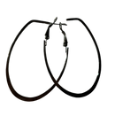 Silver Oval shaped Earrings (Medium Size)