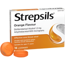 Strepsils Lozenges Antibacterial Orange 16pk