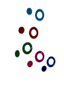 Embellishments Multicoloured Circles (Pack of 10)