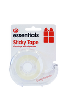 Essentials Sticky Tape Clear Tape with Dispenser 1Pack