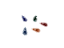 Embellishments Multicolour Trees (Small size) (Pack of 5)