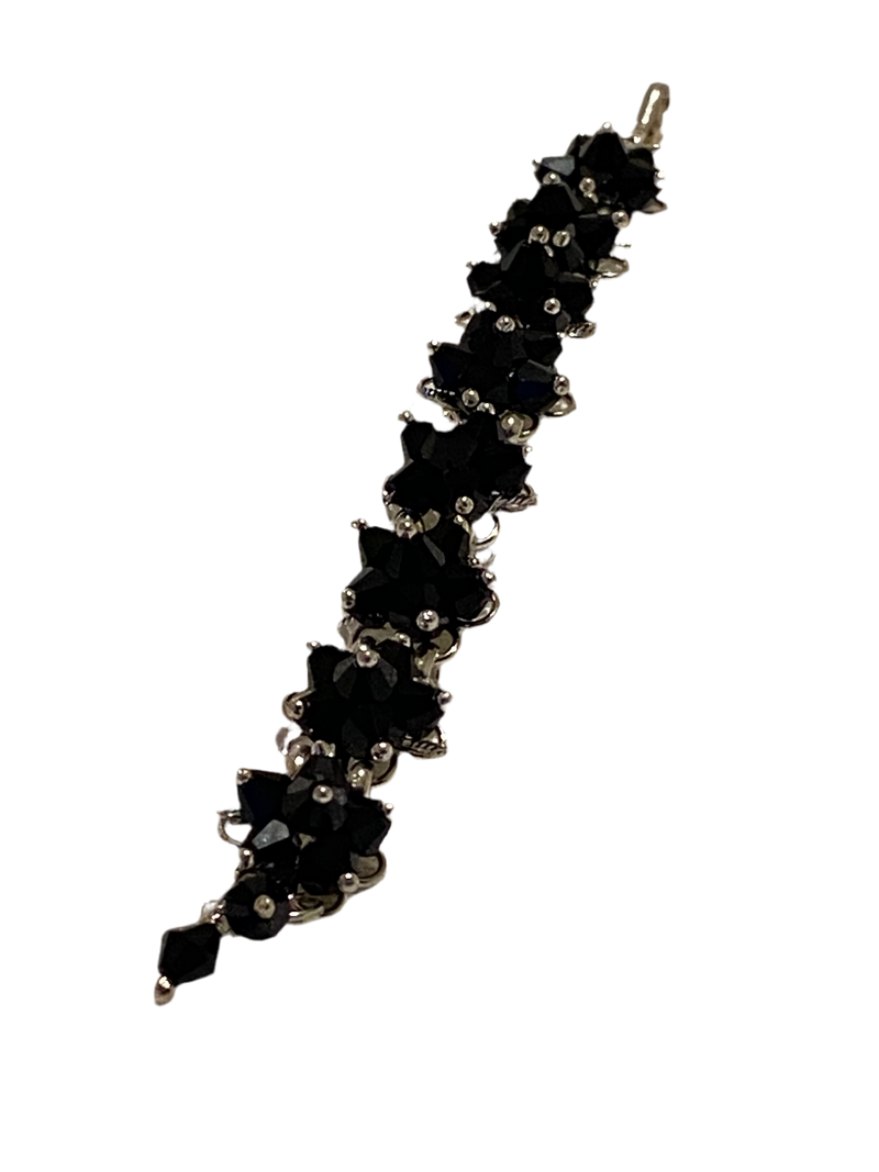 Elegant Floral Bracelet (Black)