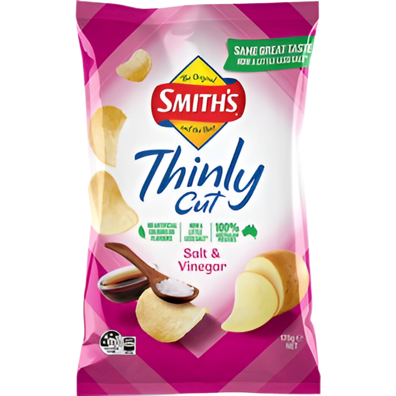 Smiths Thinly Cut Chips Salt and Vinegar 175g