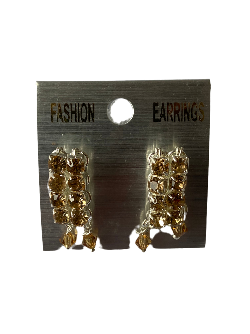 Rectangle Hoop Earrings (Golden)