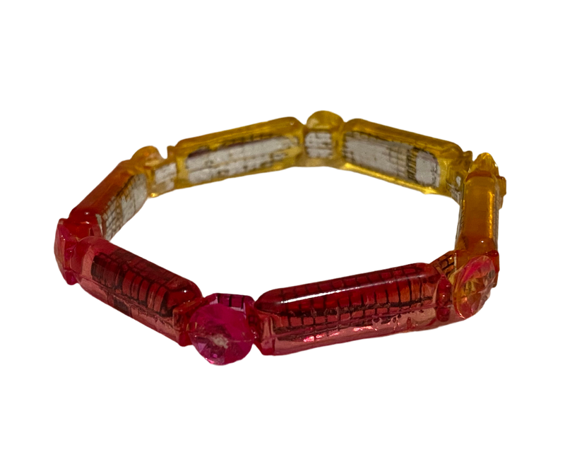 Red-yellow translucent bangle for kids (Aga 2-5)