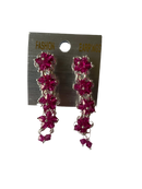 Floral Drop & Dangle Earrings (Magenta Pink)