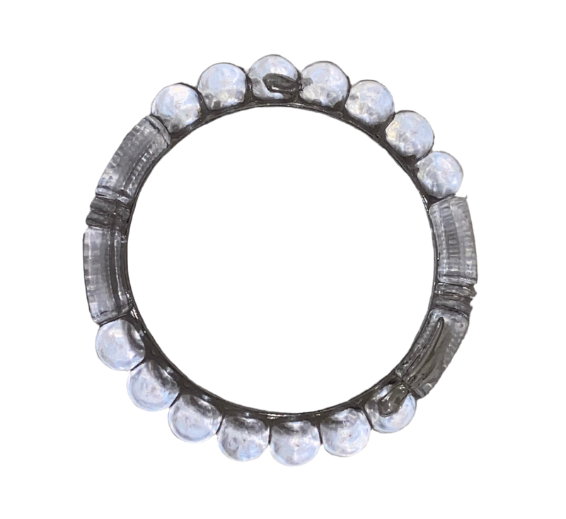 White translucent bangle for kids (Age 0-3)