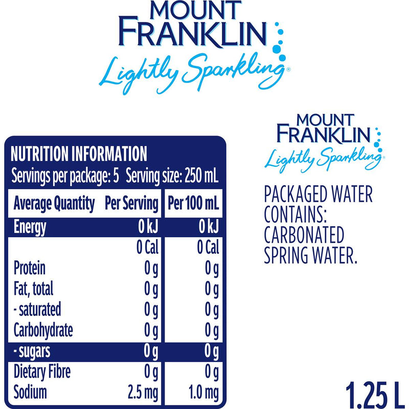 Mount Franklin Sparkling Water 1.25 L