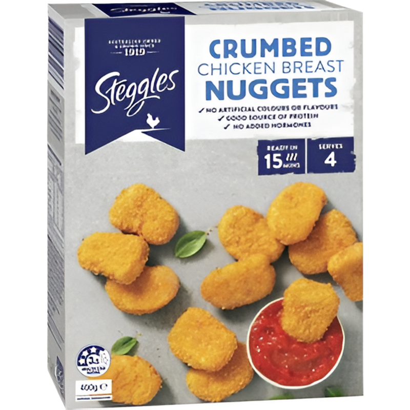 Steggles Premium Chicken Breast Nuggets Crumbled 400g