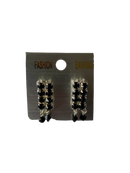 Rectangle Hoop Earrings (Black)
