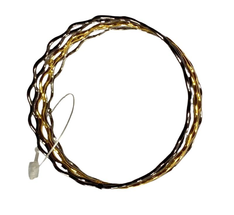 Spiral bangles for kids (Age 0-3), Set of 3 (Golden, Silver and Copper)