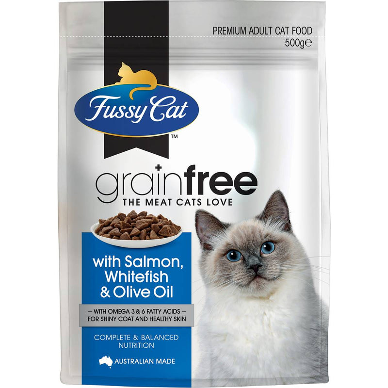 Fussy Cat Grain Free Cat Food Salmon & White Fish With Oil 500g