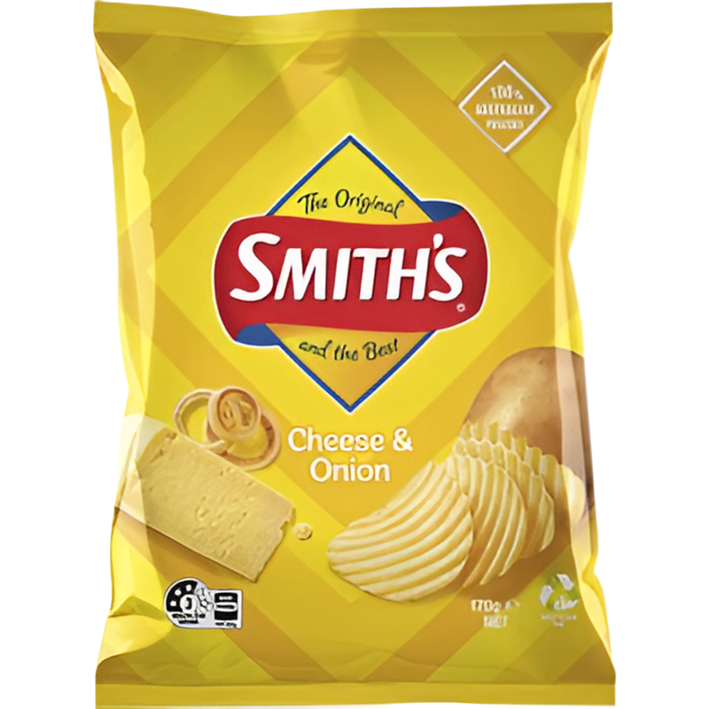 Smiths Crinkle Cut Chips Cheese & Onion 170g