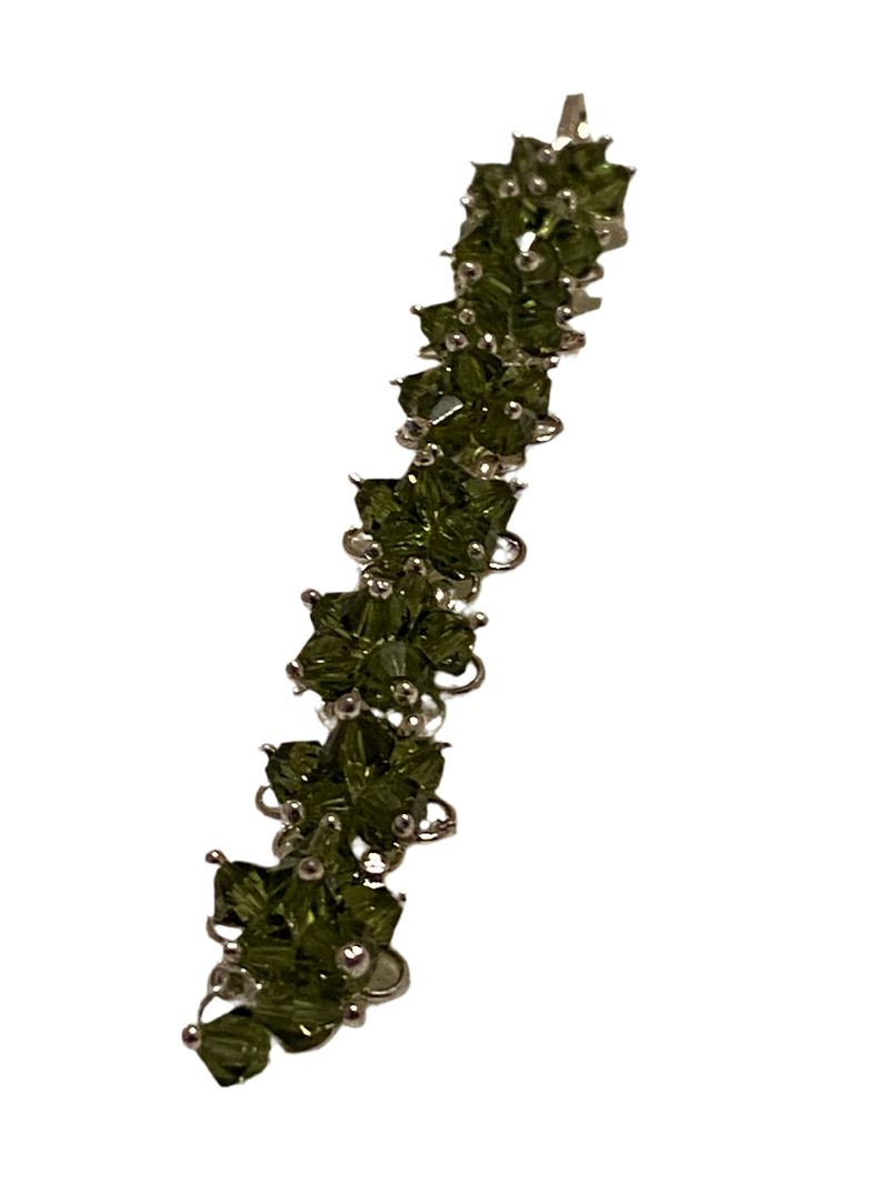 Elegant Floral Bracelet (Olive Green)