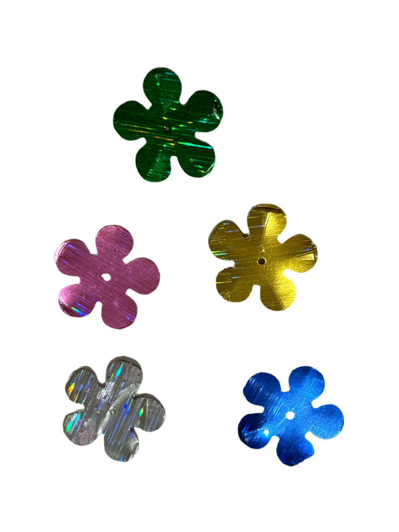 Embellishments Multicolour Flowers (Large size) (Pack of 5)