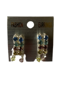 Rectangle Hoop Earrings (Multicolor)