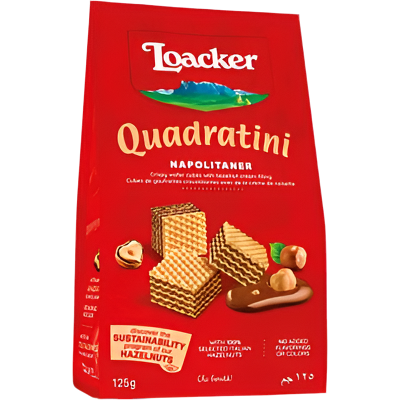 Loacker Quadratini Wafers Napolitaner 125g