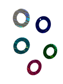 Embellishments Multicoloured Circles (Large size) (Pack of 5)
