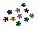Embellishments Multicolour Flowers (Large size) (Pack of 10)