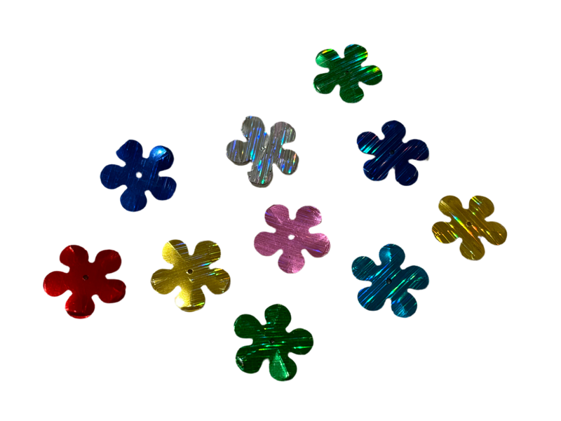 Embellishments Multicolour Flowers (Large size) (Pack of 10)