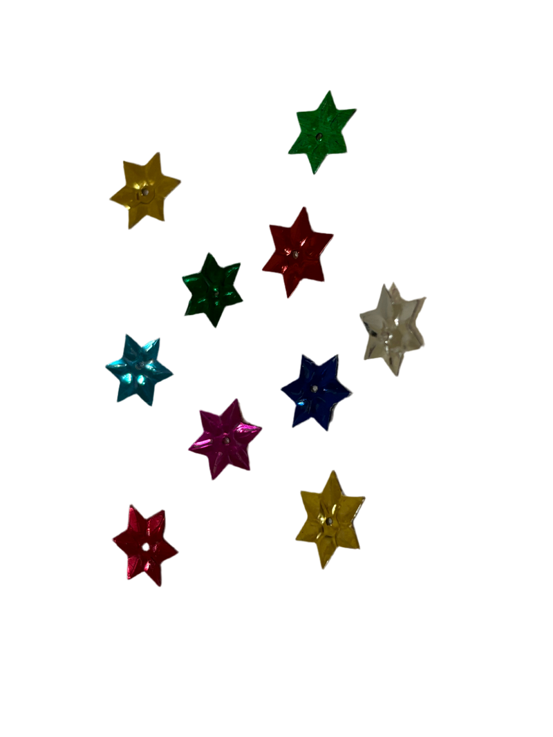 Embellishments Multicolour stars (Medium size) (Pack of 10)