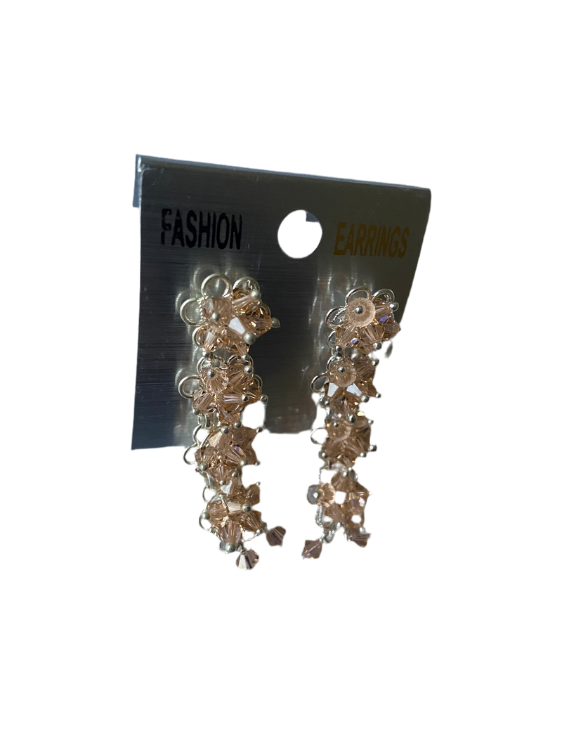 Floral Drop & Dangle Earrings (Peach)