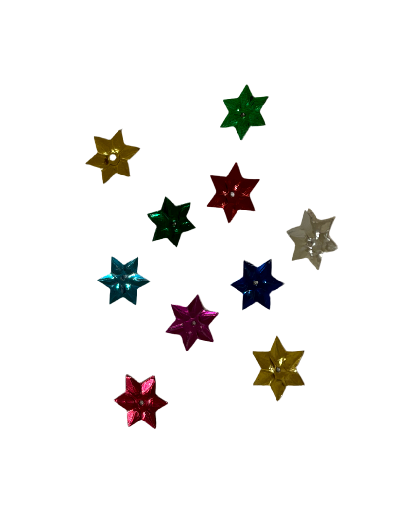 Embellishments Multicolour stars (Medium size) (Pack of 10)