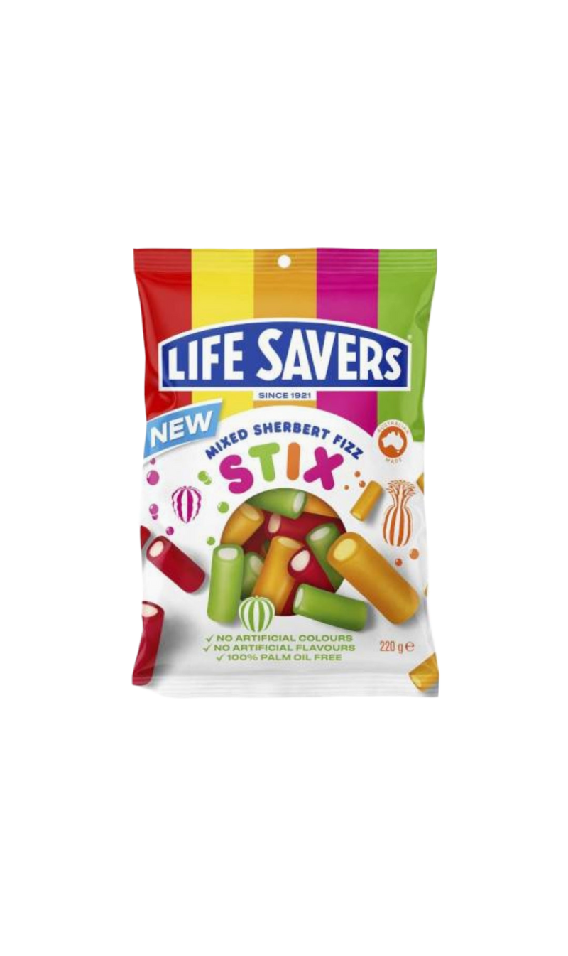 Lifesavers Stix Sherbert Fizz Mixed 200g