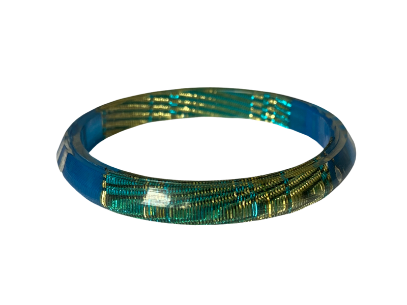 Blue-green translucent bangles for kids (Age 2-5)