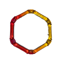 Red-yellow translucent bangle for kids (Aga 2-5)