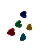 Embellishments Multicoloured Hearts (Medium size) (Pack of 5)