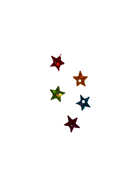 Embellishments Multicoloured Stars (Small size)(Pack of 5)