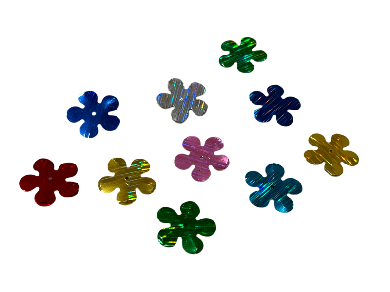 Embellishments Multicolour Flowers (Large size) (Pack of 10)