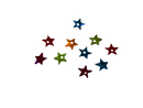 Embellishments Multicoloured Stars (Small size) (Pack of 10)