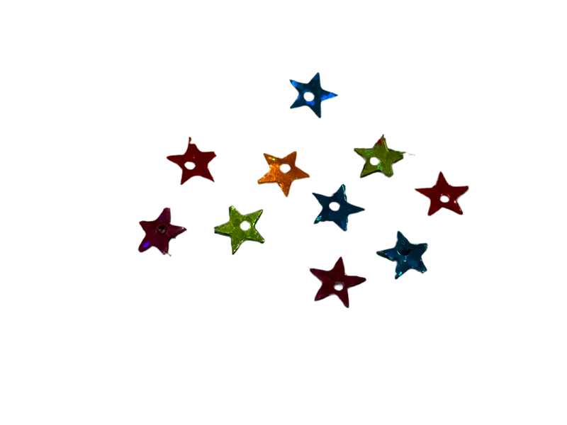 Embellishments Multicoloured Stars (Small size) (Pack of 10)