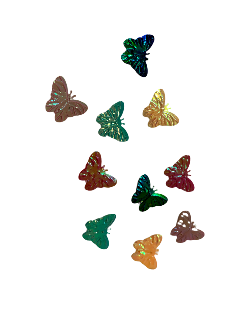 Embellishments Multicolour Pastel Butterfly (Large size) (Pack of 10)