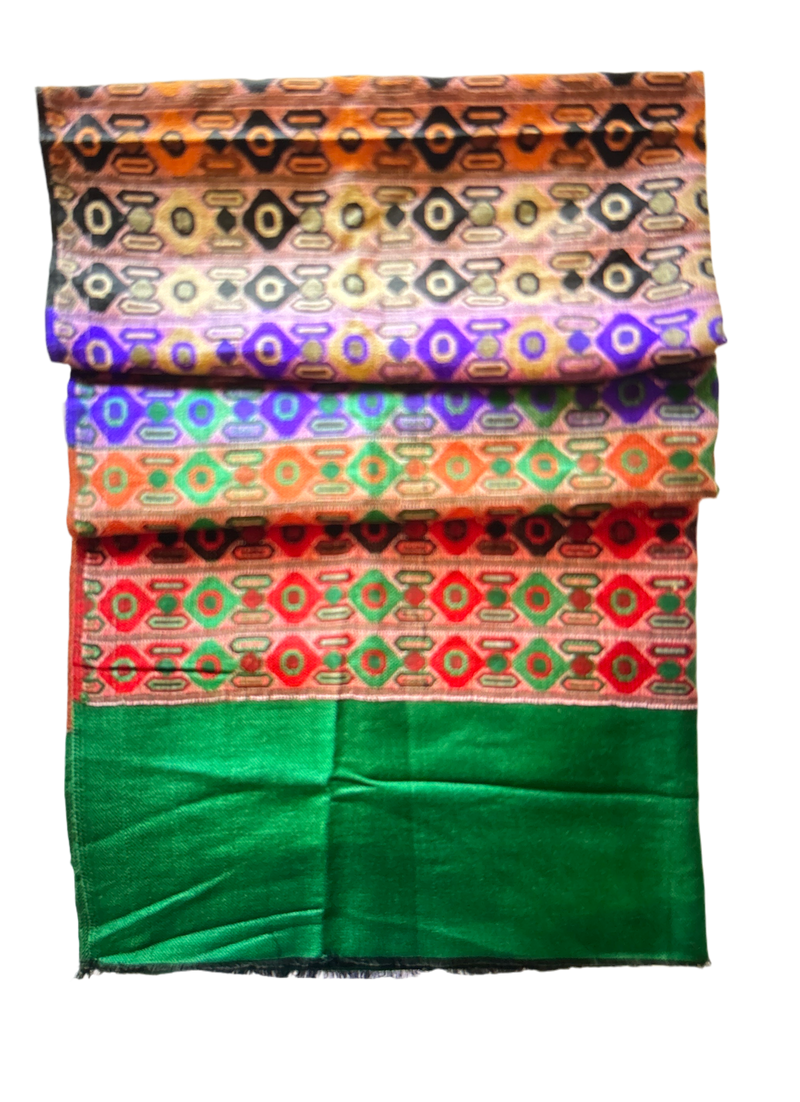 Women’s Pashmina Wool Blend Indian Handicraft Woven Shawls, Scarf, Wraps (Full length)