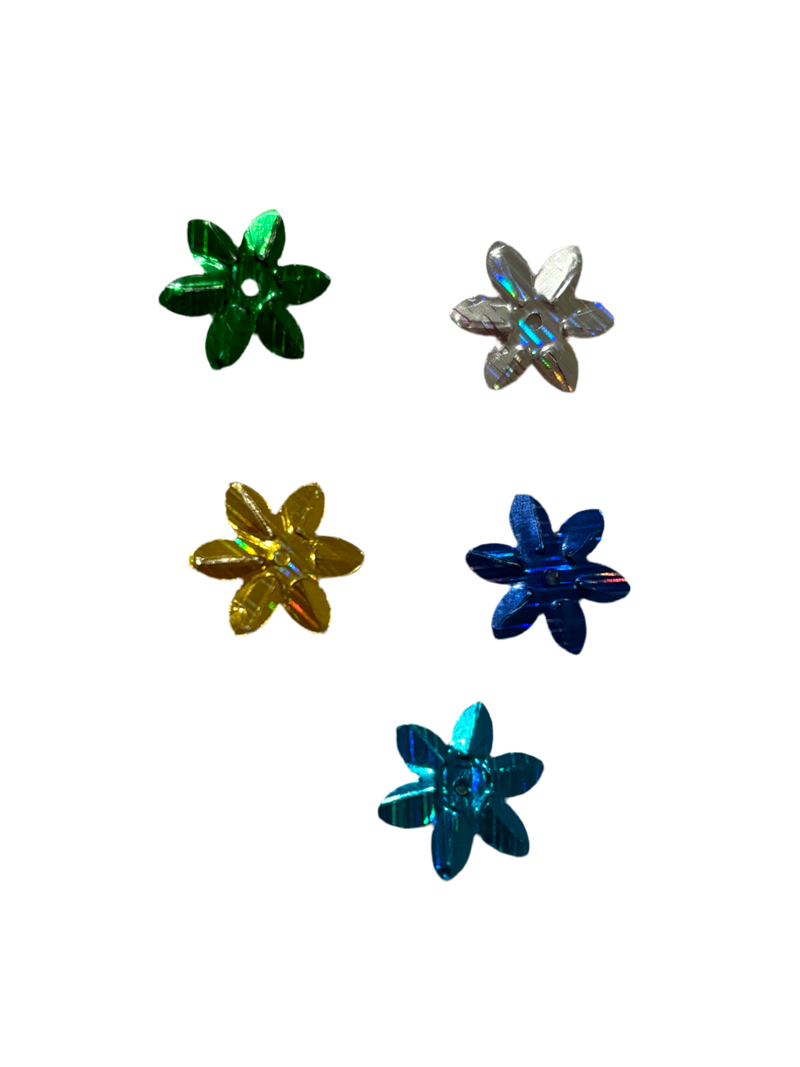 Embellishments Multicolour Flowers (Medium size) (Pack of 5)