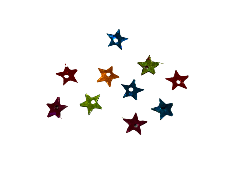 Embellishments Multicoloured Stars (Small size) (Pack of 10)