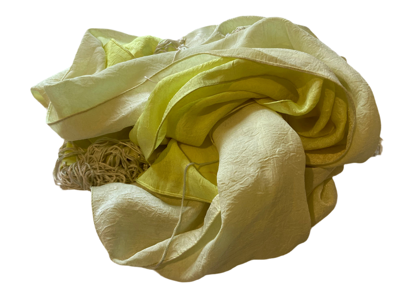 Women's Gauze Scarves, Summer Sun Protection, Breathable Shawls, Retro Coarse Raw Edge Silk Scarves