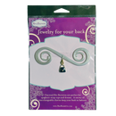 Silver Bra Barrette with Dark purple purse charm