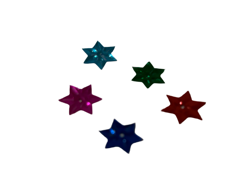 Embellishments Multicolour stars (Medium size) (Pack of 5)