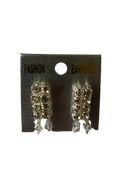 Rectangle Hoop Earrings (White)