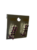 Rectangle Hoop Earrings (Purple)