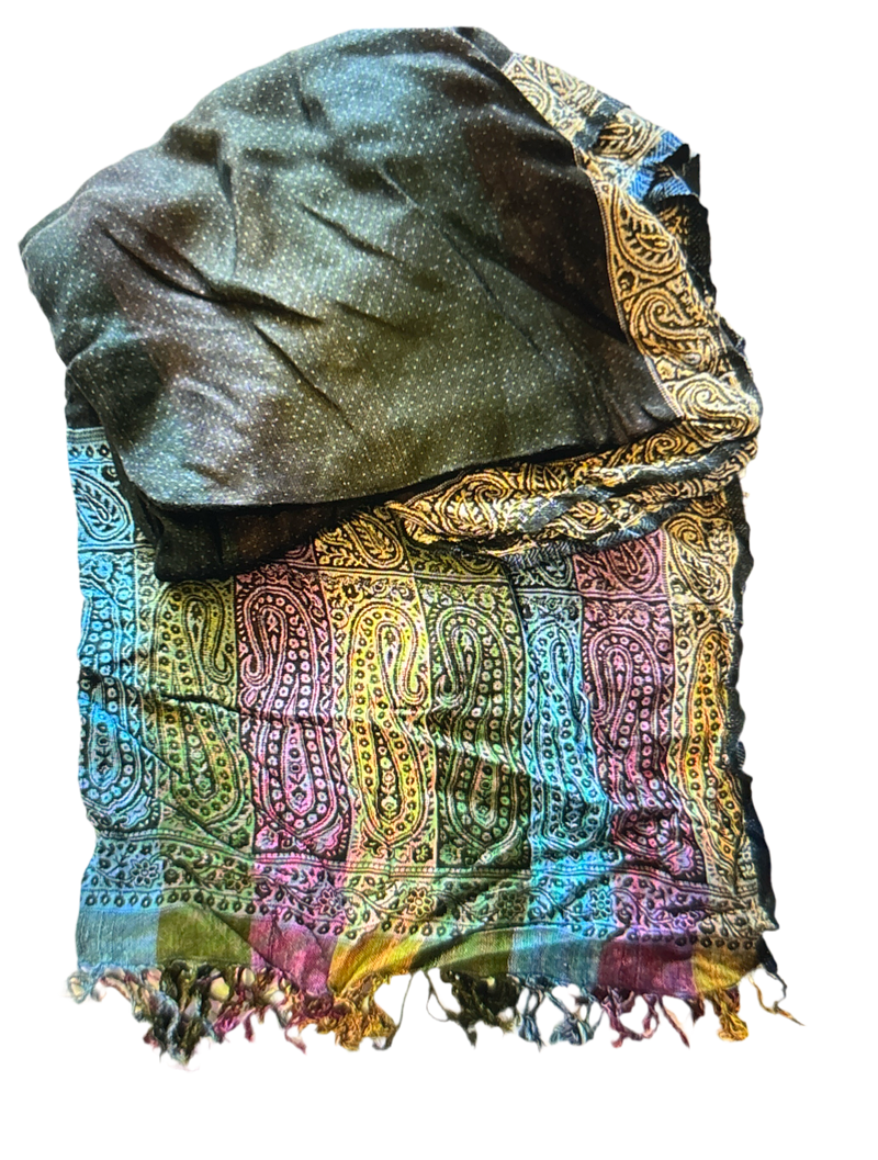 Women’s Pashmina Wool Blend Indian Handicraft Woven Shawls, Scarf, Wraps (Full length)