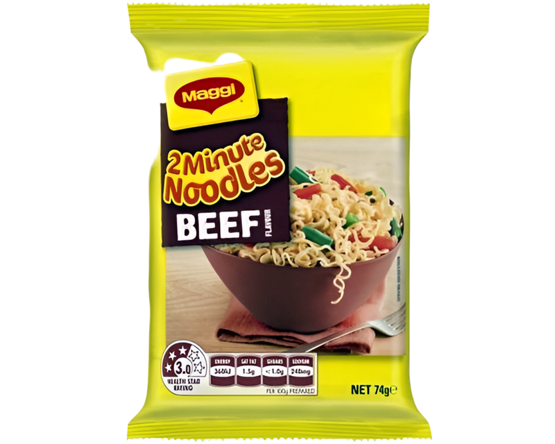 Maggi 2 Minute Instant Noodles Beef Single Serve 74g