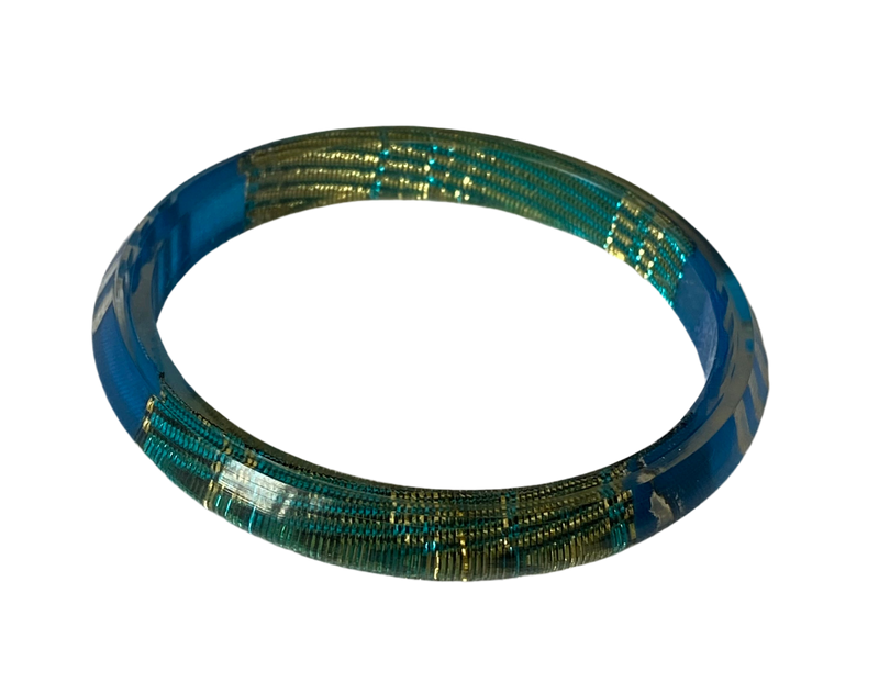 Blue-green translucent bangles for kids (Age 2-5)